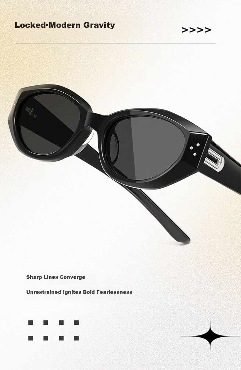 Angelamiao Women's Cat-Eye Small Frame Versatile Fashionable Sunglasses, High-Definition Polarized Sunglasses for Back-To 14