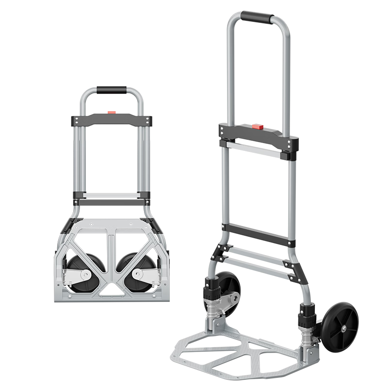 DU PONT Nai'an Series Folding Small Cart with Handle, Portable Hand Truck for Moving Goods, Home Use Luggage Trolley, Load Capacity 200 Ji