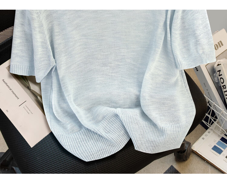 Cypress Simple Knitwear 2026 Summer New Women's Short Sleeve Cardigan Single-Breasted Fresh Top 10
