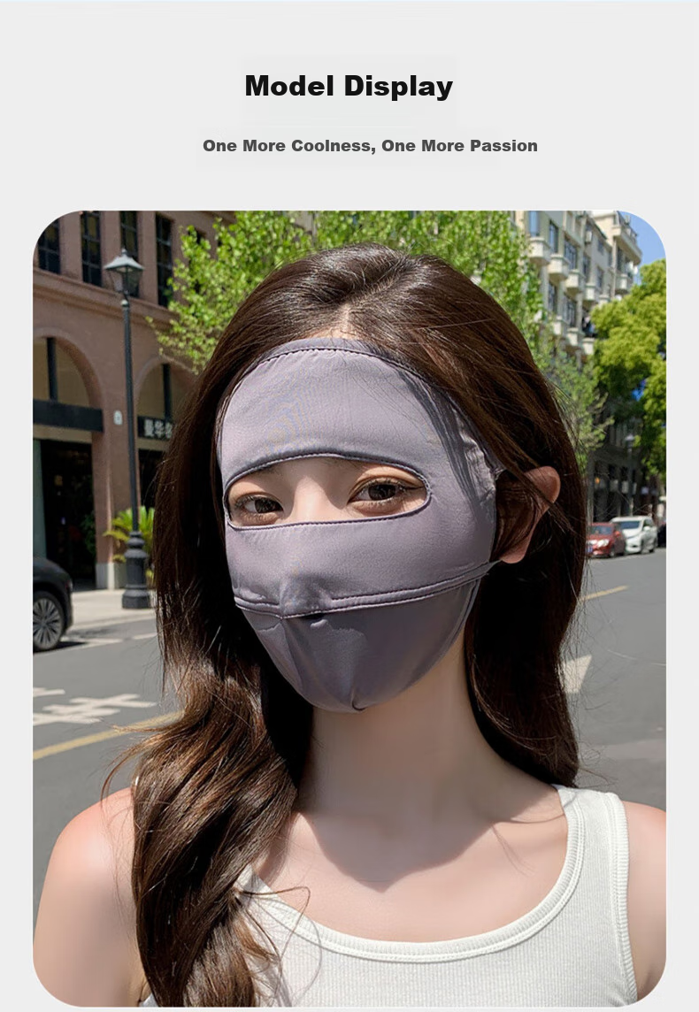 FitonTon Sun Protection Face Mask for Women, Ice Silk Face Shield, Summer UV Protection Mask, Cycling Sunshade, Anti-UV And Heat Protectio 11