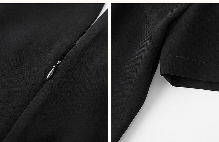 Dme [Luxurious Acidic] Summer Elegant Style Hollow-Out Bow Mini Black Dress Straight-Leg Slimming Women's Dress 4
