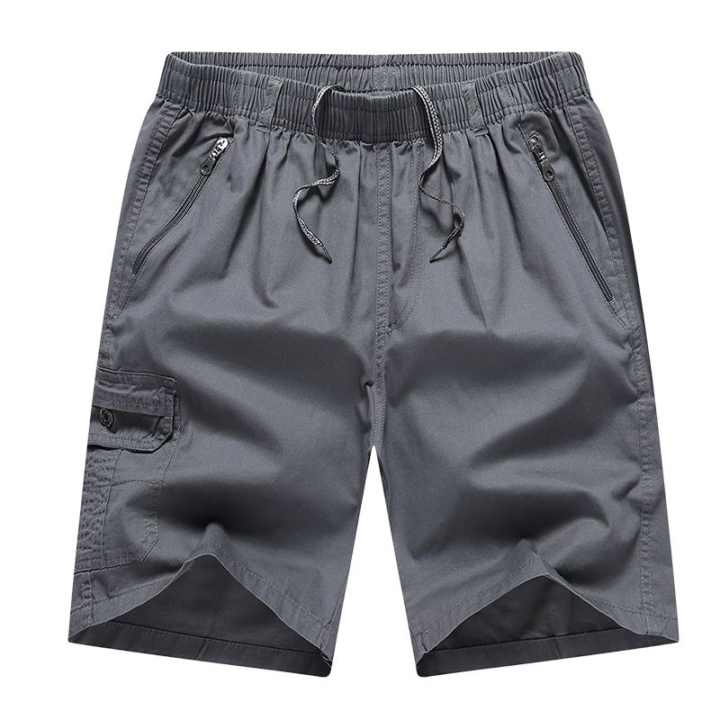 TUCANO Men's Summer Cotton Comfortable Casual Sports Five-Point Shorts Versatile Fashion Work Pants Dark Gray AL