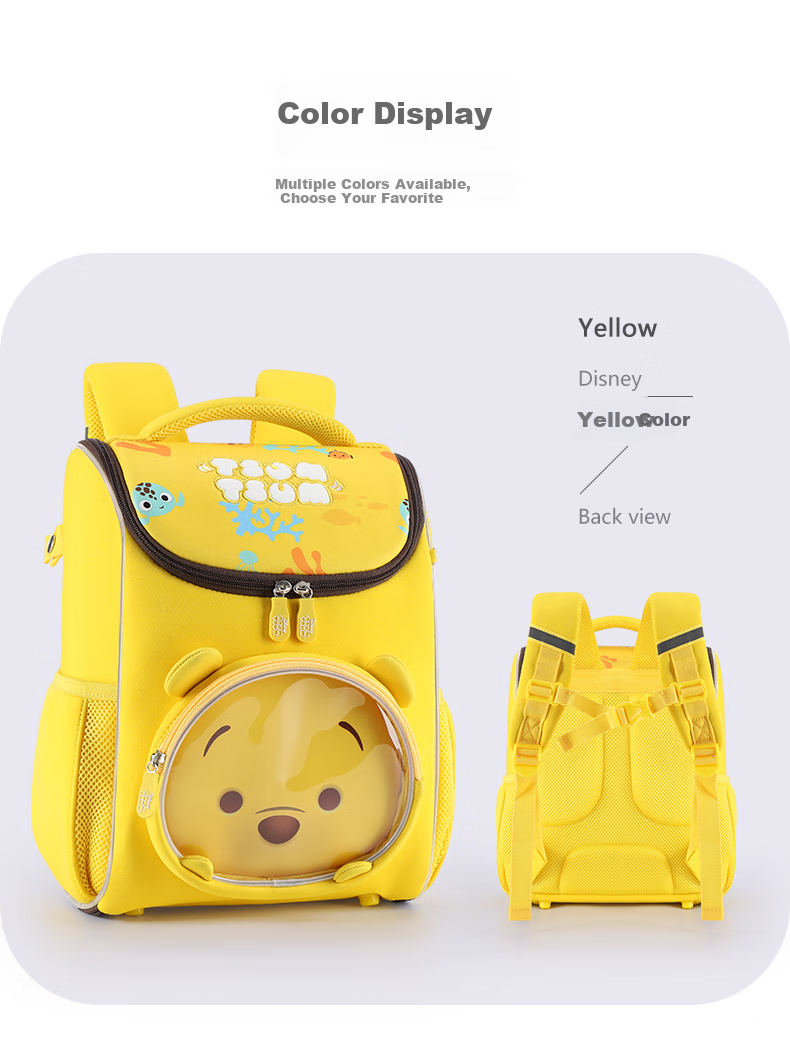Disney Song Song Children's Backpack for Kindergarten And Elementary School Students, Cute School Bag for Boys And Girls, Trendy Outdoor Backpack ST80137 Pink 10
