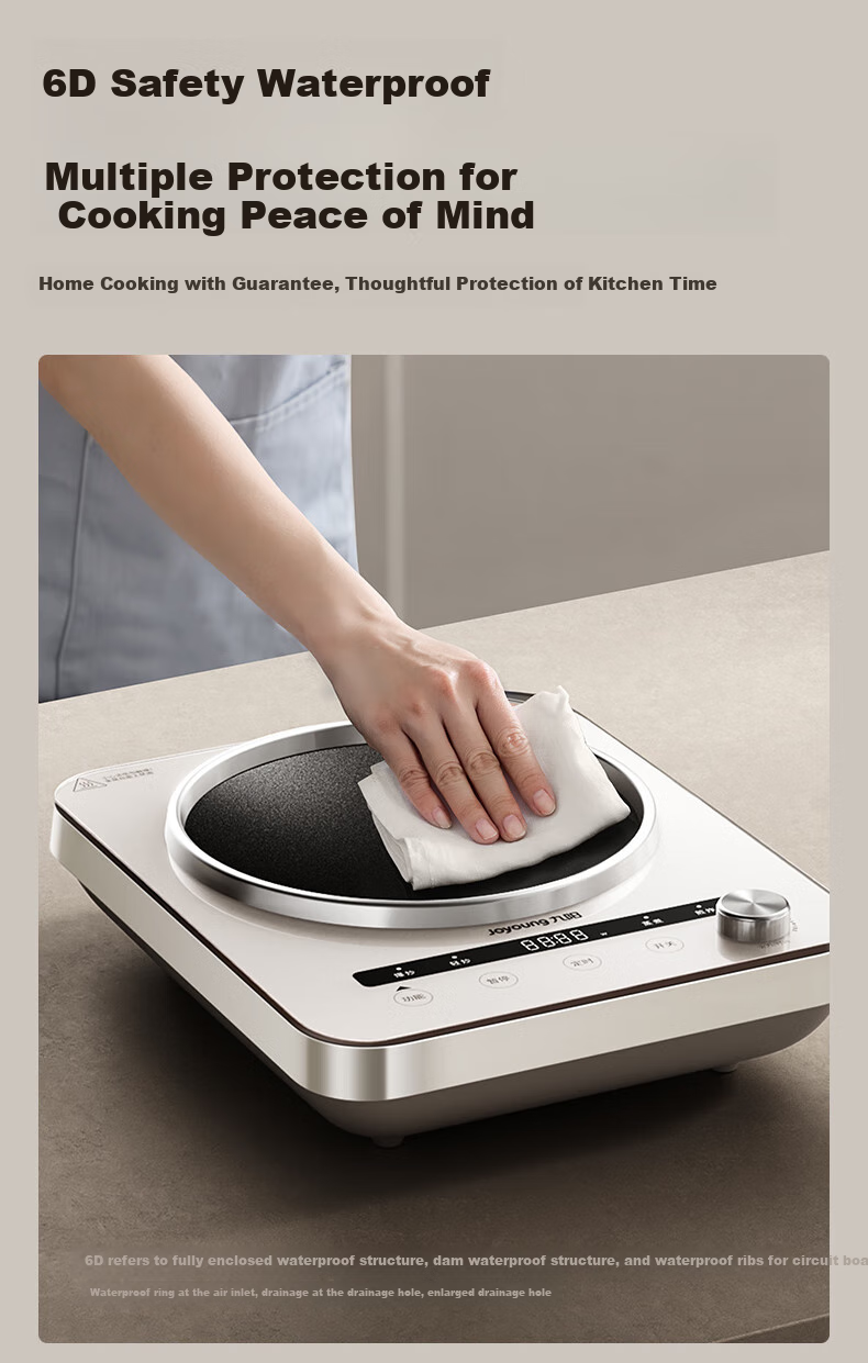 Joyoung Induction Cooker, Concave Electromagnetic Stove, Household Countertop Model, 3500W High Power, Stir-Fry Intense Flame Stove, Multifunctional Deep Concave Arc Surface Cooker N3501 [With Free Special Iron Pot] 17