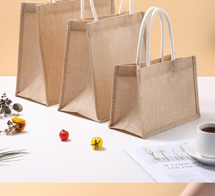 TaTanice Linen Bag, 1 Piece, Handbag, Holiday Gift Bag, Shopping Storage Bag, Lunch Box Bag 4