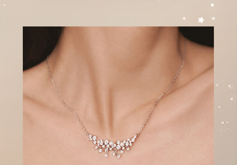 HEFANG Jewelry Dazzling Nebula Collarbone Chain Necklace Birthday Gift [520 Valentine's Day Gift] for Girlfriend 3