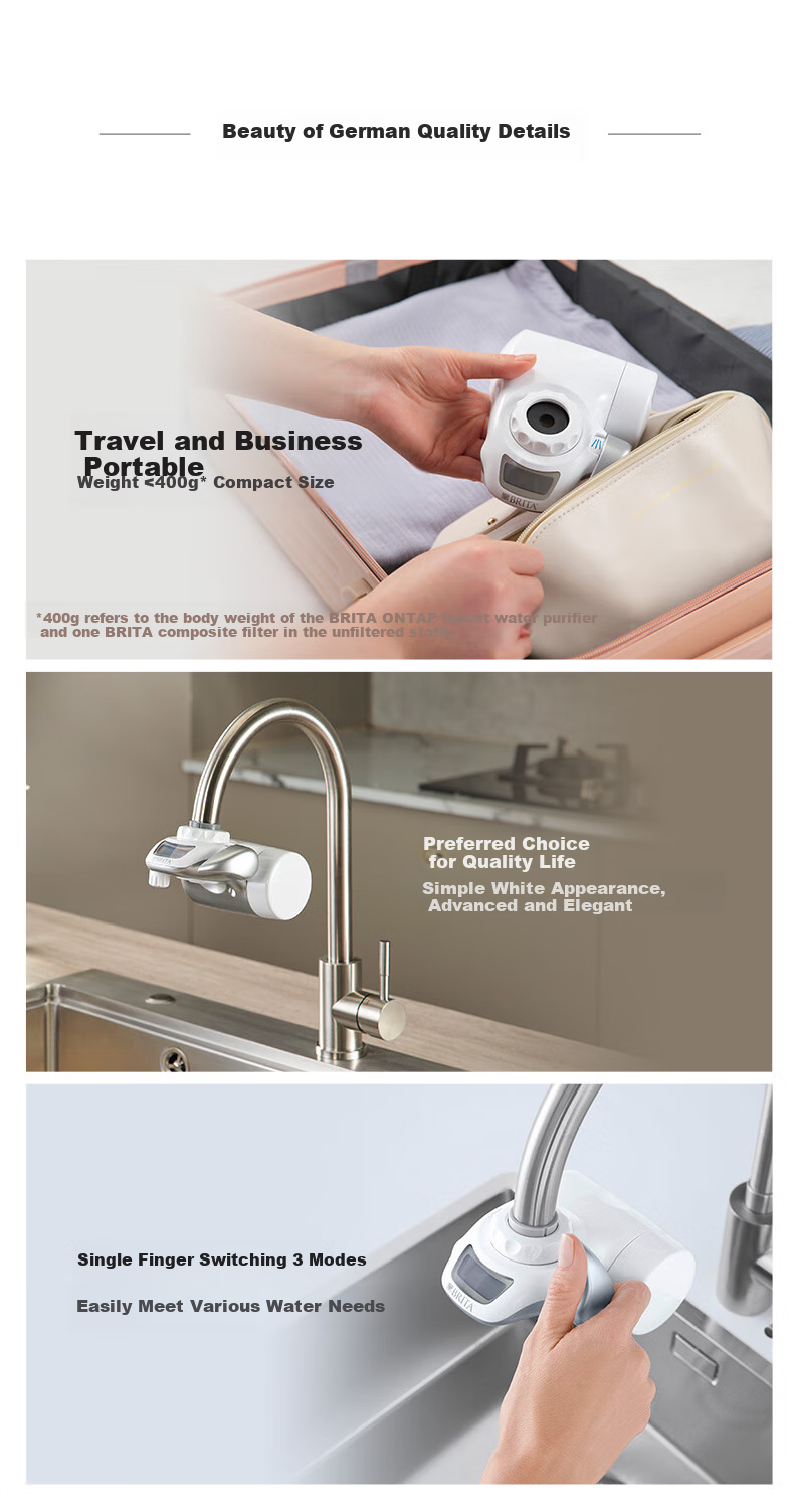 BRITA OnTap Pro Faucet Water Purifier Kitchen Tap Water Filter Home Direct Drinking Machine (1 Unit 2 Cartridges) 8