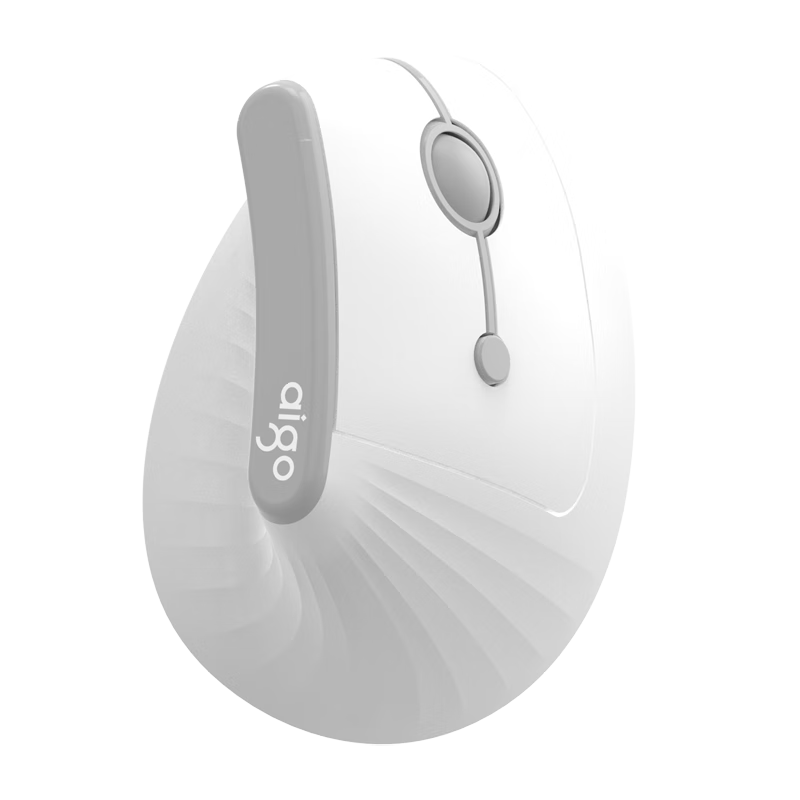 Aigo Wireless Bluetooth Mouse, Ergonomic Vertical Mouse, Quiet Office Computer Laptop Home Standing Mouse LM808 Moonlight