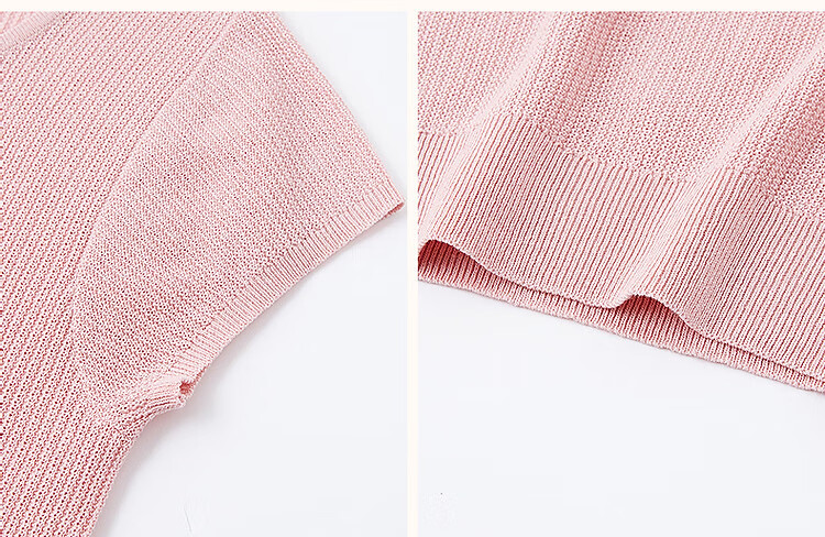 Demana Natural Linen Summer Elegant Round Neck Short Sleeve Loose Knit Top for Petite Women 15