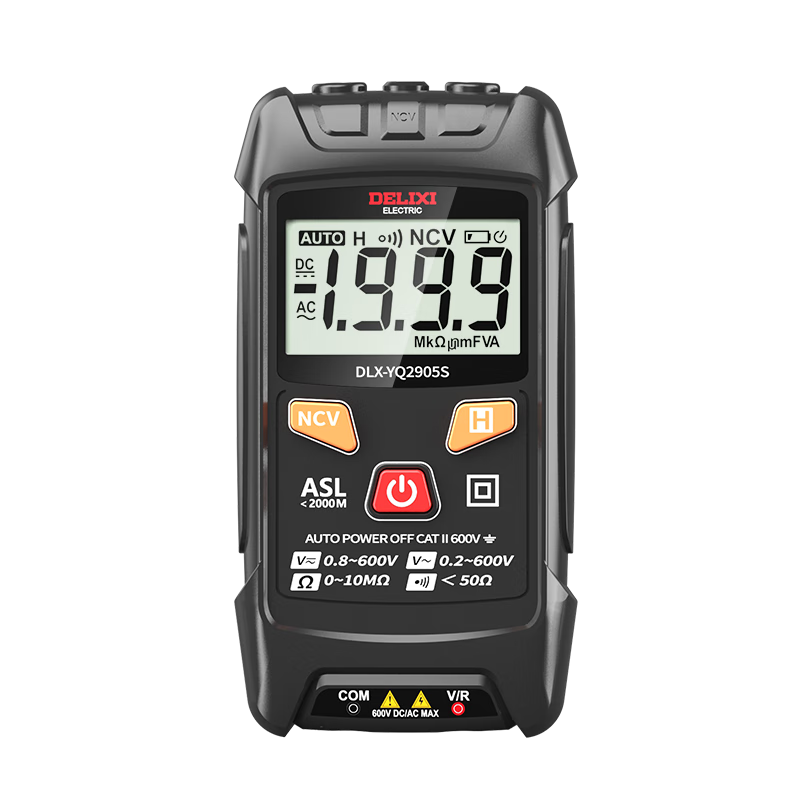 DELIXI ELECTRIC Digital Multimeter Electrician Universal Meter Smart Anti-Burn High-Precision Multifunctional Digital Display Household Ammeter