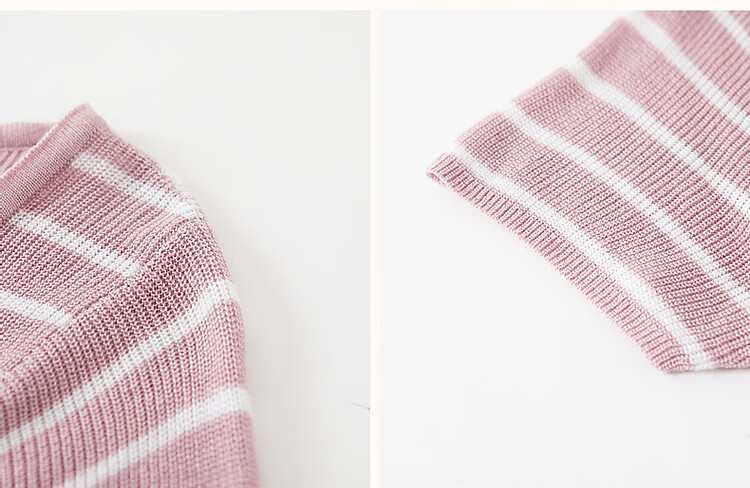 Dme [Xianxiao Philosophy] Spring And Autumn High-Wise Sensation Faux Two-Piece Striped Sweater, Elastic Comfortable Concealing Knit Top for Wome 6