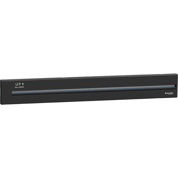 Schneider Track Socket, 0.6 Meters, Movable Wall Socket, Wall-Mounted Sliding Rail Socket, Surface Mounted, Deep Black