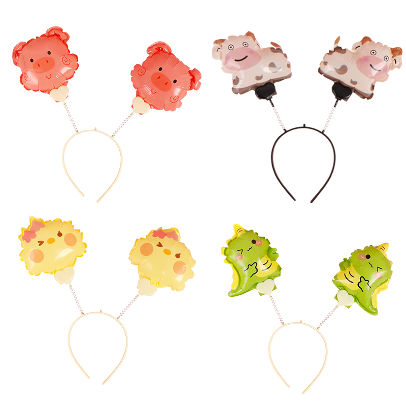 Jidukongjian Balloon Headband, Children's Balloon Decorative Hairband, Birthday Scene Setup, Party Dressing Prop, 5 Pieces