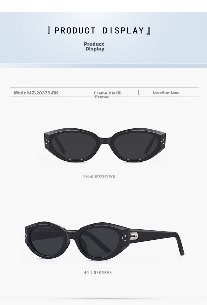 Angelamiao Women's Cat-Eye Small Frame Versatile Fashionable Sunglasses, High-Definition Polarized Sunglasses for Back-To 8