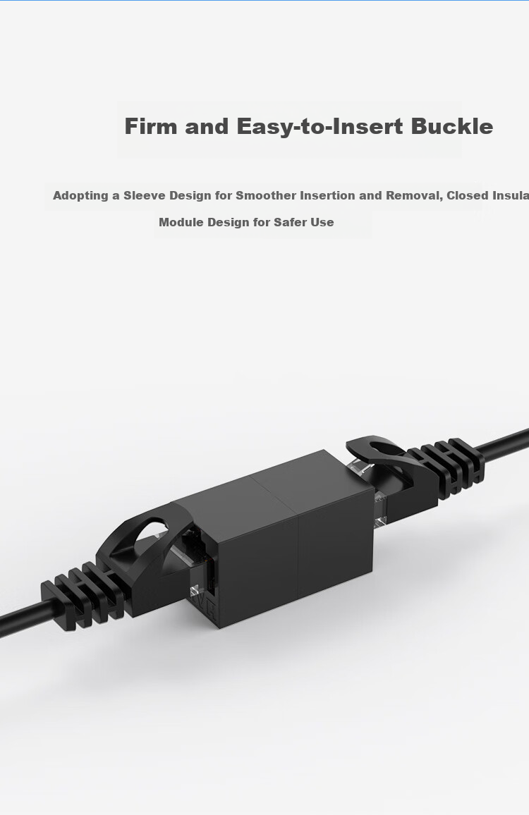HAILE Network Cable Straight-Through Connector, Category 5e Network Cable Connector, Network Cable Extension Adapter, 30U Gold-Plated Gigabit Network Straight-Through, Double Straight-Through Connector, HT-302E 6