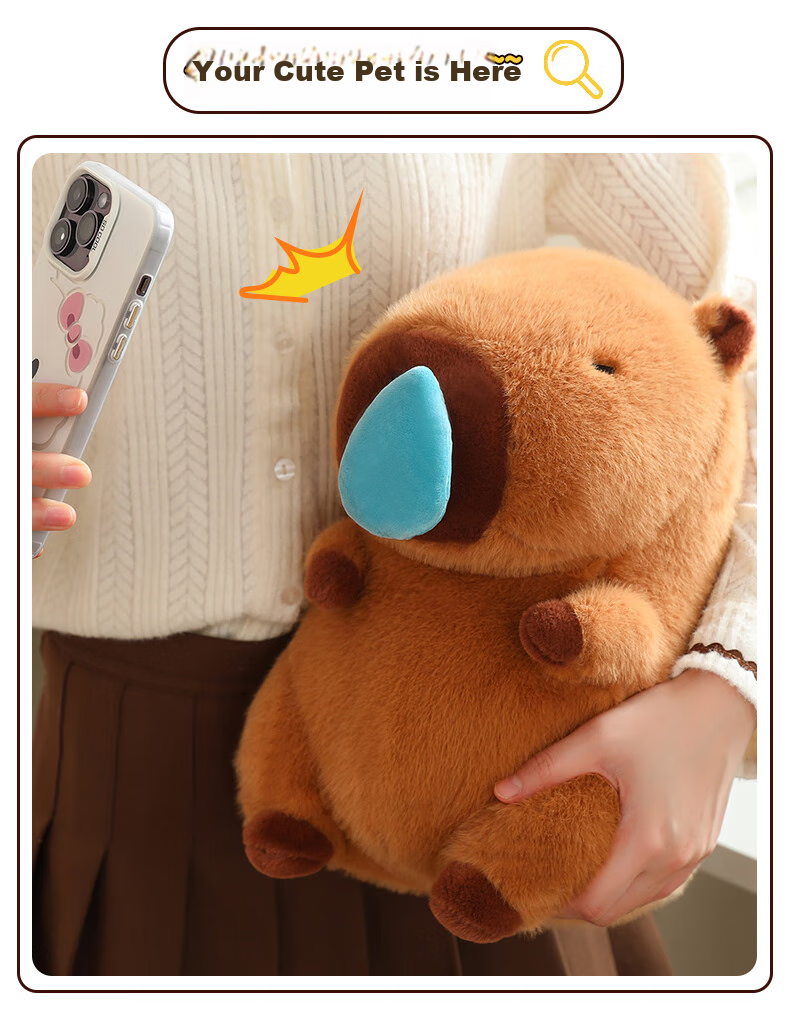 Beishangxing Capybara Plush Doll Large Stuffed Toy Children's Companion Pillow for Boys And Girls Birthday Gift 7