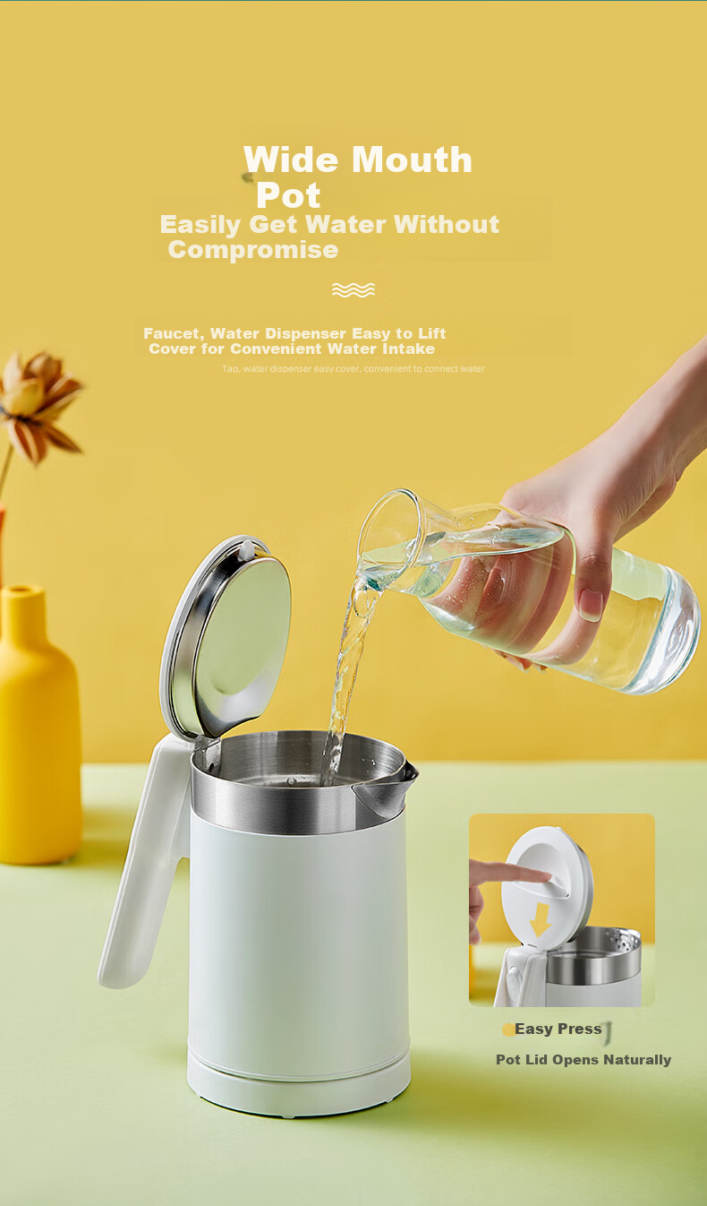 Grelide Electric Kettle, Foldable Water Boiler, Travel Kettle, Outdoor Portable Hot Water Kettle, 0.6L Small Capacity Electric Kettle [With Storage Box] D2606 11