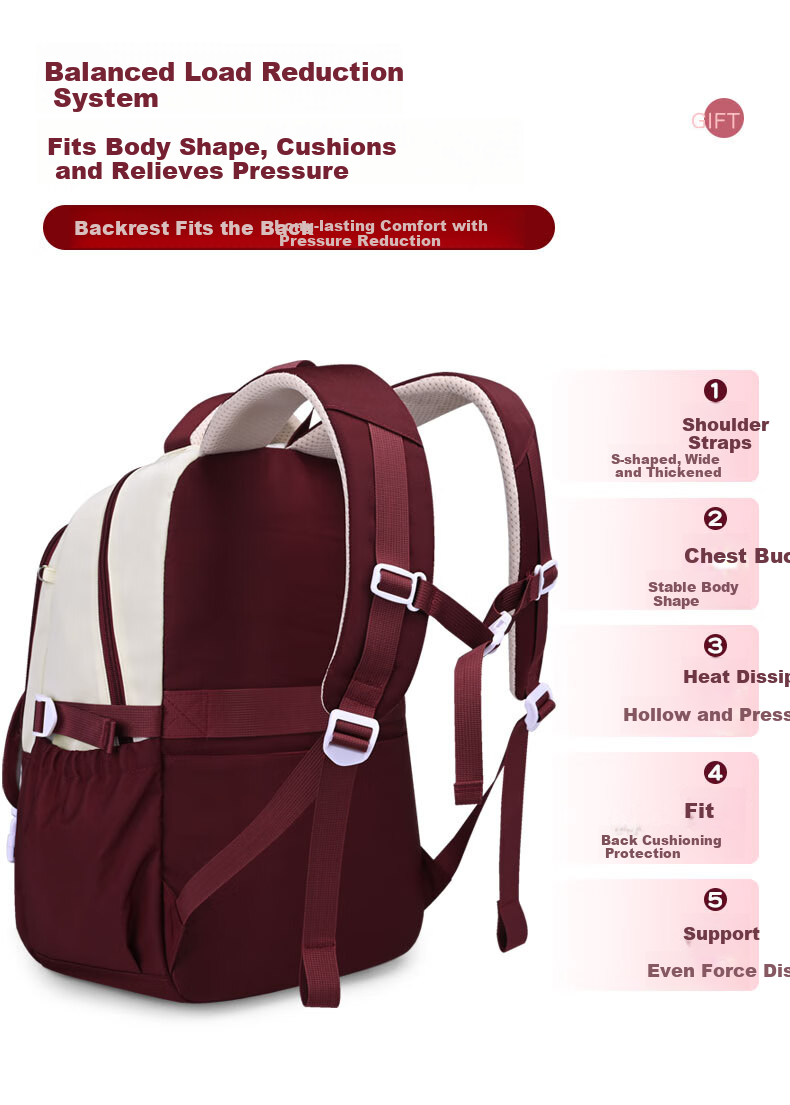 Edison Inventor Middle School Student Backpack for Junior High And High School Students, Lightweight Spine Protection Backpack for Boys And Girls, Stylish Design K013-2 Khaki 7