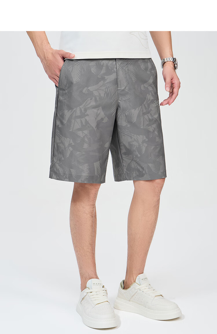 DANCING WOLVES [National Trend All-Over Print] Summer Quality Dark Pattern All-Over Print Loose Breathable Casual Shorts for Men, 102 Dark Blue, Size 32 12