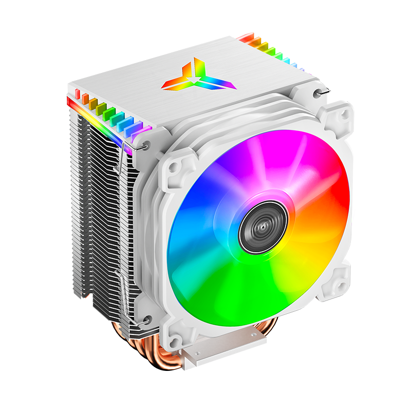 JONSBO CR-1400 Iridescent Edition White Tower CPU Cooler (Motherboard 5V ARGB Sync/4 Heat Pipes/PWM Fan/Silicon Grease Included/Supports LGA1700)