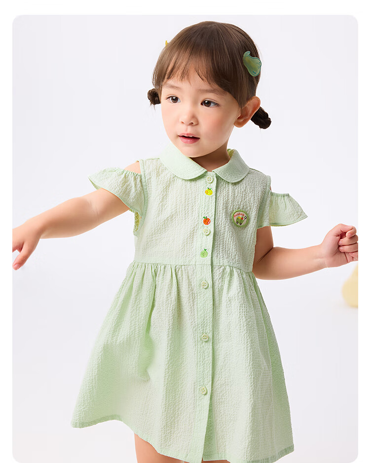 Balabala Girls Dress Baby Princess Dress 2025 Summer Sweet and Fresh [Mall Same Style] 200225111009 9