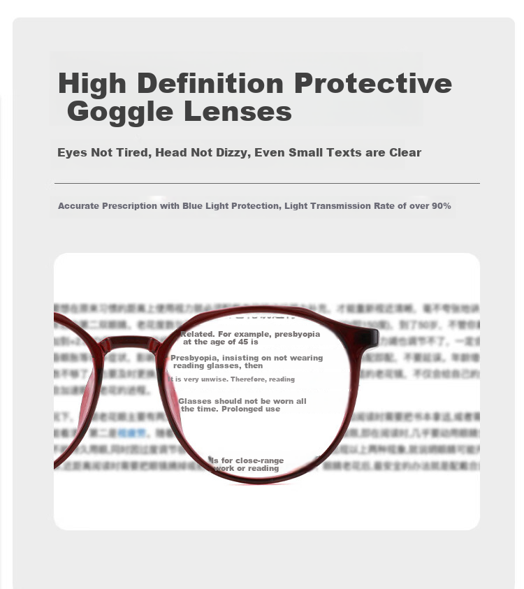 Nianqingtai Women's Fashionable Full-Frame TR90 Comfortable High-Definition Ultra-Light Imported Reading Glasses D685 + 3.50 Diopters for Presbyopia 7