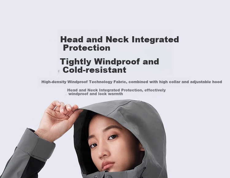 CAMEL Outdoor Jacket Three-In Color-Block Detachable Two-Piece Set, Storm-Proof Windproof Waterproof Mountaineering Suit XL 7