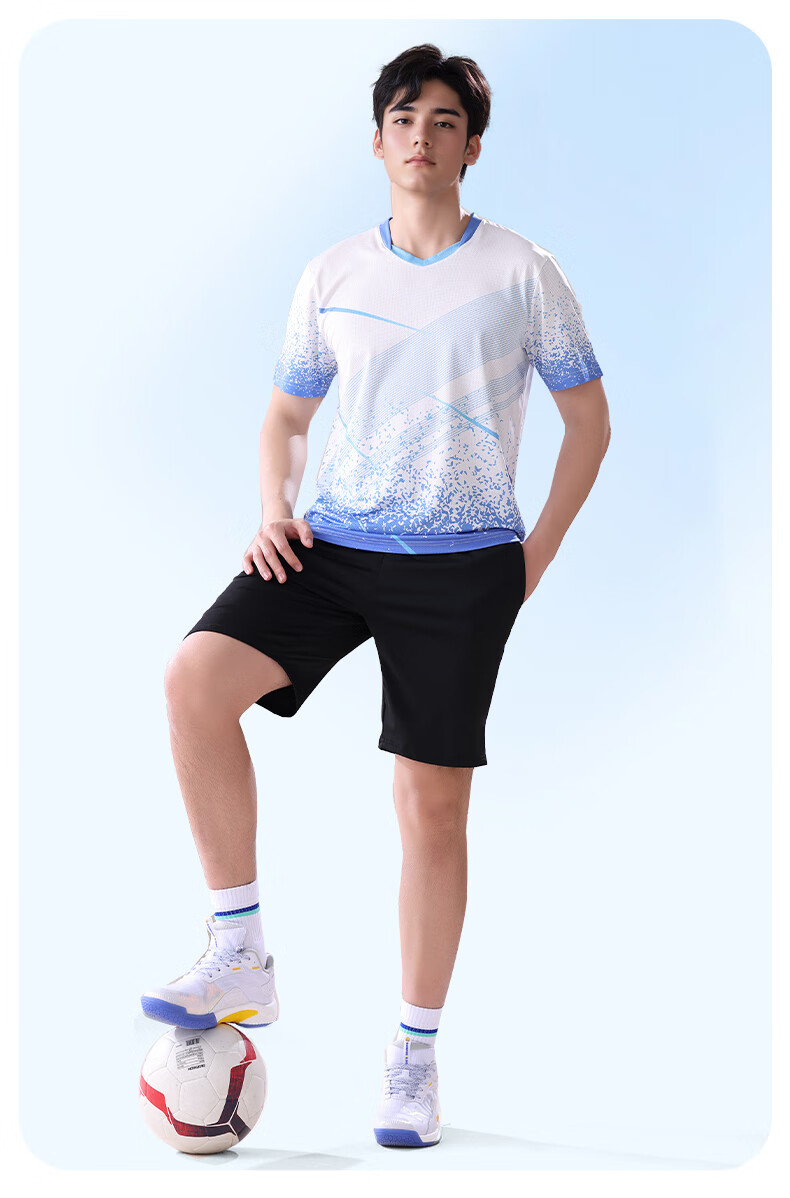 Fandimu Badminton Outfit for Men And Women, Sports Set for Fitness, Running, Track And Field Training, Seagull Short-Sleeve Two-Piece Set for Men 2XL 14