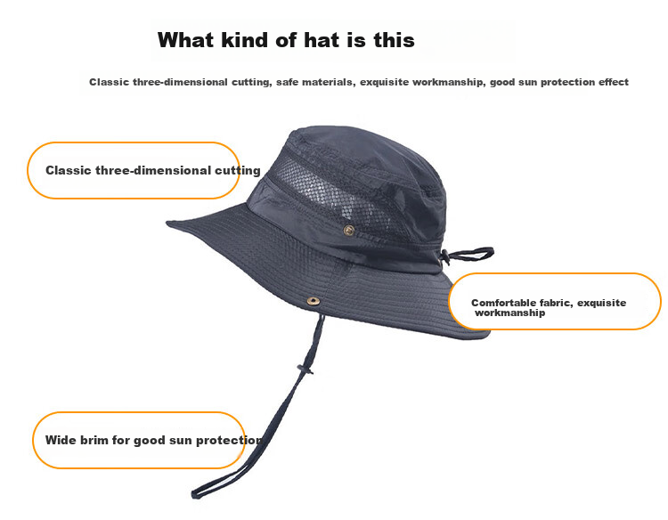 GLO-STORY Sun Hat for Men, Outdoor Fishing Hiking Cap, Men's Sun Protection Hat, Fisherman Hat for Me 5