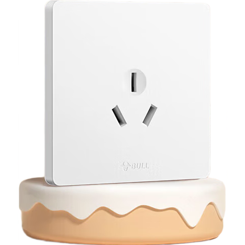 BULL Switch Socket, G12 Series Three-Hole 16A Socket, Air Conditioner Socket, Cream Style G12Z104S, Twilight Snow White