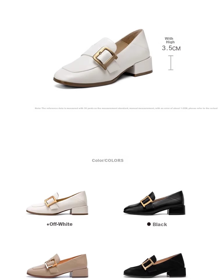C.BANNER Women's Loafers, Fashionable Slip-On Shoes, Comfortable Leather Shoes, Peas Shoes A22405858 Beige 37 7