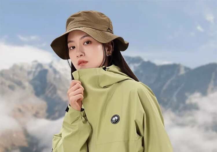 CAMEL Panda Outdoor Single-Layer Waterproof Hard Shell Colorblock Jacket for Men and Women A34BA46169 Lavender Purple S 4