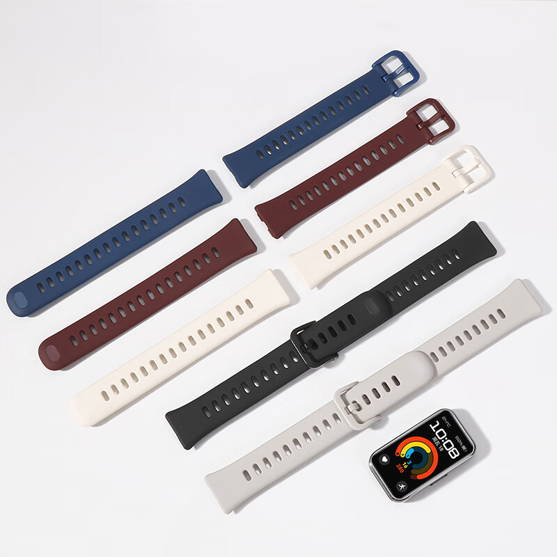 Ремешок Xiaopijiang для Huawei Band 10/9/8, спортивный, дышащий, из TPE, белый