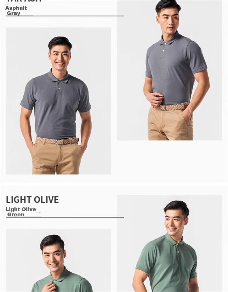 DECATHLON Polo Shirt Short Sleeve T-Shirt, Pure Cotton Breathable Solid Color Sports Shirt, 4216591 18