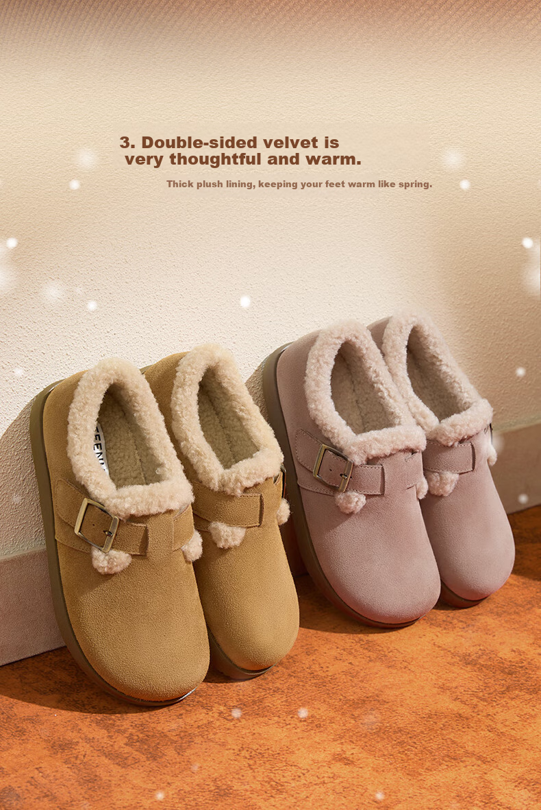 TEENMIX Women's Birkenstock Style Fleece Lined Warm Fur Shoes Autumn Winter Commuter Snow Boots 8