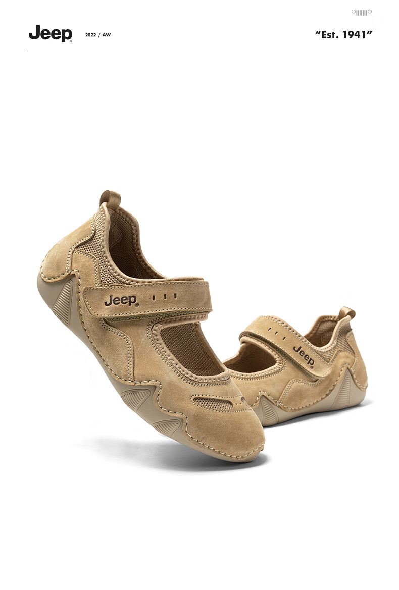 JEEP Women's Sport Mary Jane Soft Sole Casual Sandals Summer New Retro Versatile Flat Shoes Gray Size 38 1