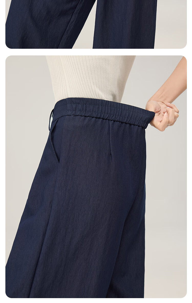 BOPRUIEY Women's High-Waist Casual Pants 2025 Autumn New Straight-Leg Loose Versatile Premium Draped Wide-Leg Trousers 12