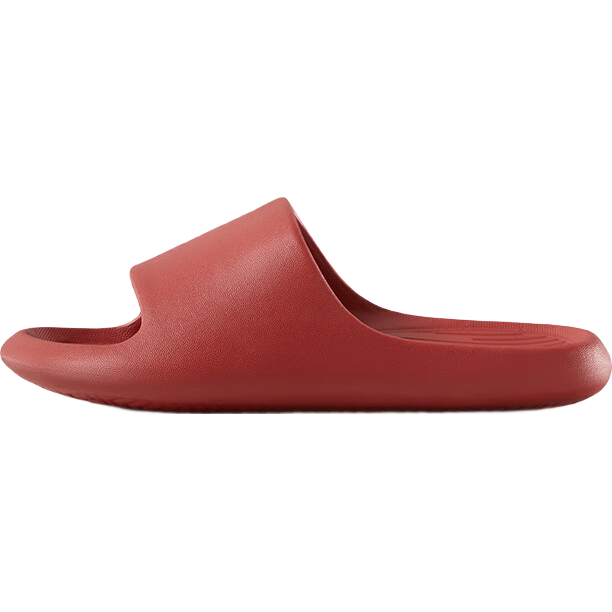 Poxi Banana Boat Slippers for Women, Bathroom Non-Slip Indoor Slippers for All Seasons, Couples' Slippers for Men, Red, Size 35-36