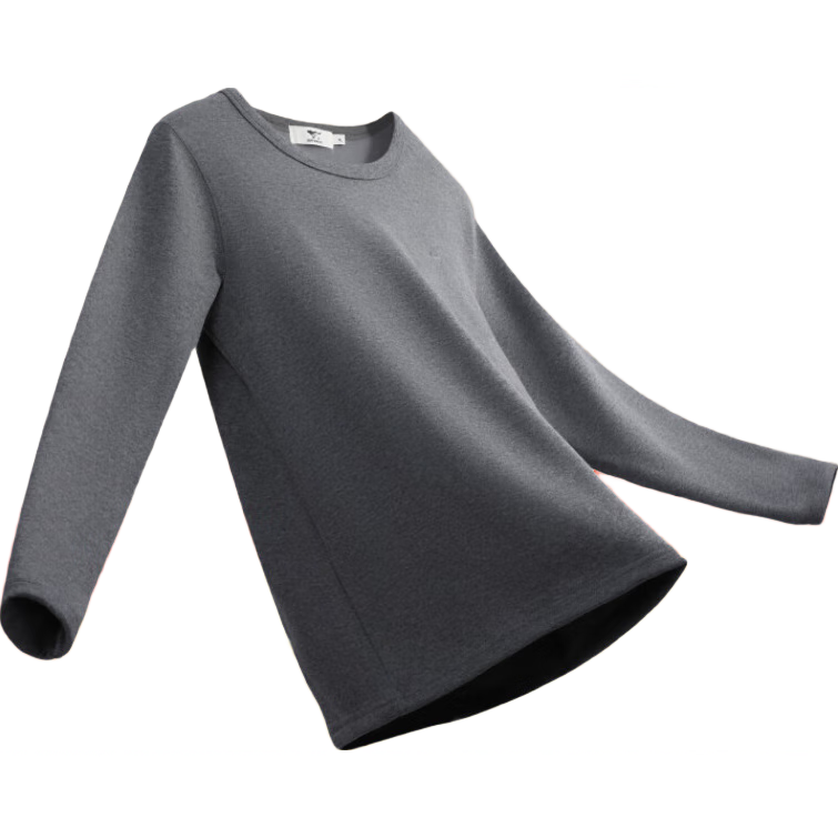 SEPTWOLVES Men's Autumn Winter Thermal Underwear Wool and Mulberry Silk Fleece Thickened Warm Top Cold Protection Shirt