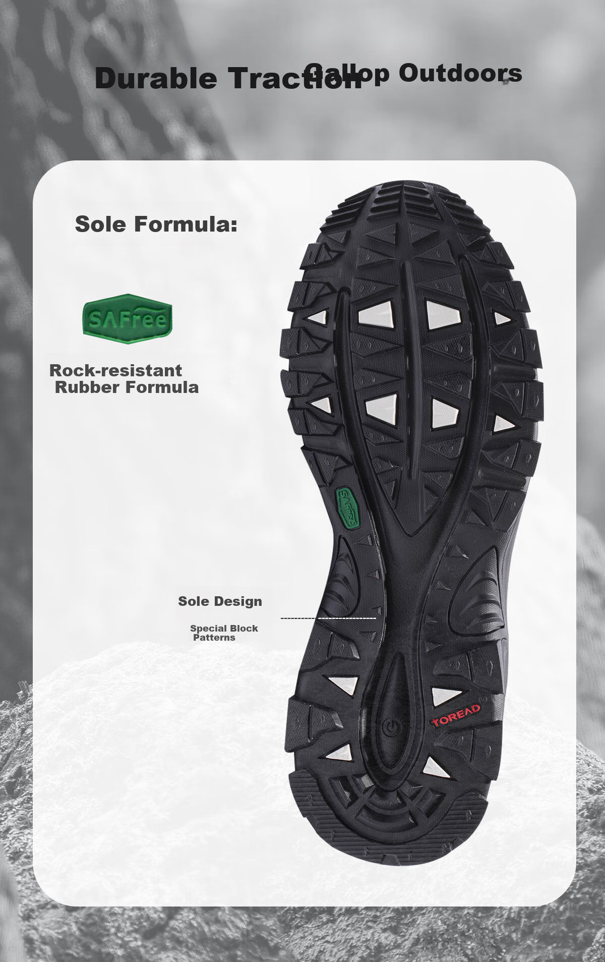 TOREAD Hiking Shoes, Spring And Summer Couple Outdoor Non-Slip Wear-Resistant Mountaineering Shoes, Breathable Casual Sneakers TFAACN82978 2
