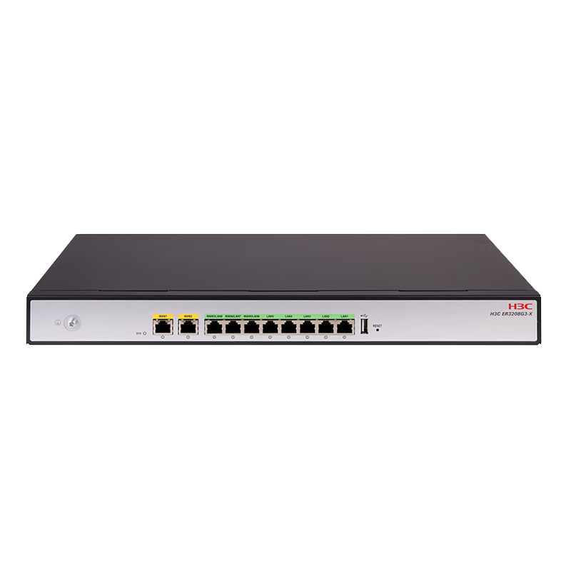 H3C ER3208G3-X, 10-Port Gigabit Enterprise-Grade Wired Router, with 250 Devices, Supports SD-WAN/Internet Behavior Management/VLAN