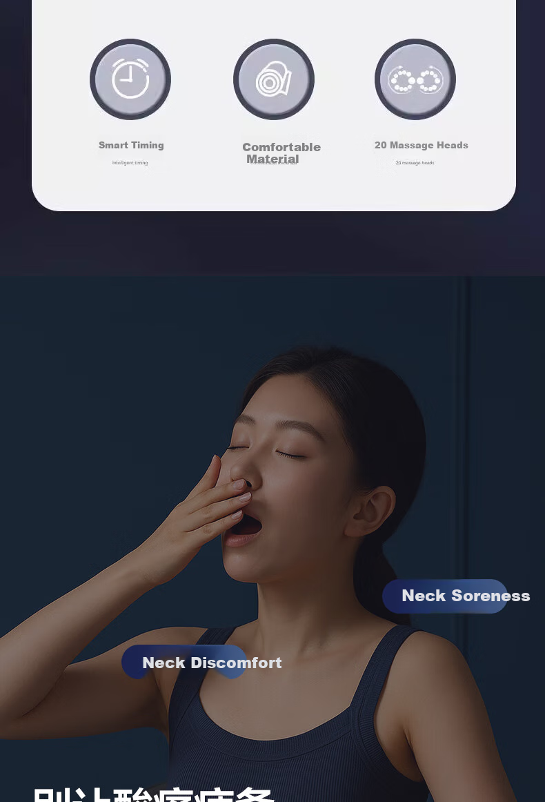 Lenovo [Mid-Autumn Festival Gift] Shoulder And Neck Massager, Cervical Spine Massager, Shoulder Trapezius Waist Back Full Body Kneading Neck Automatic Waist Massager for Parents, Men And Women Holiday Gift 3