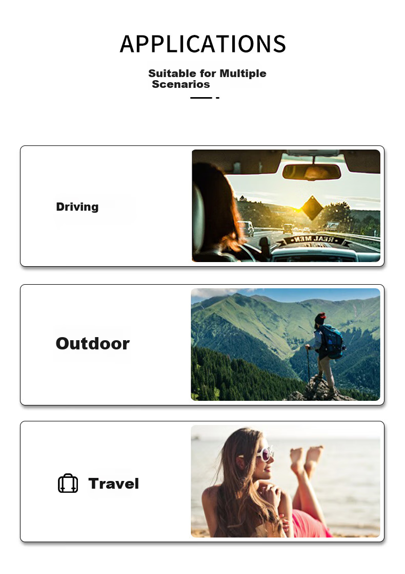 Mushe Fashion Women's Polarized Sunglasses UV400 Anti-Ultraviolet Street Photography Sunglasses Large Frame Korean Style Trendy Sun Protection Goggles 3