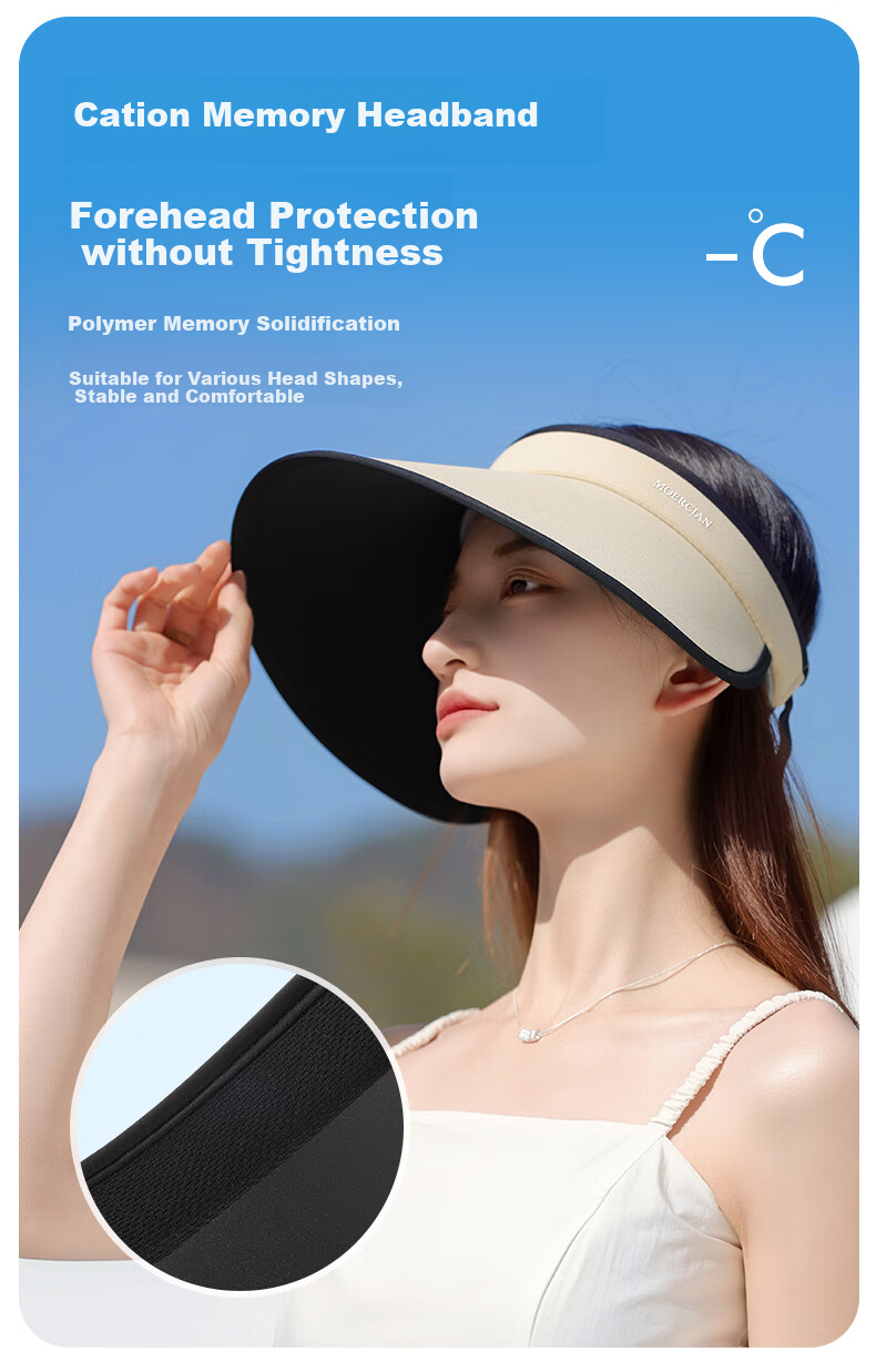 MOERCIAN Sun Protection Hat for Women, Wide Brim Outdoor Hat, Foldable Visor Sunhat for Summer UV Protectio 14