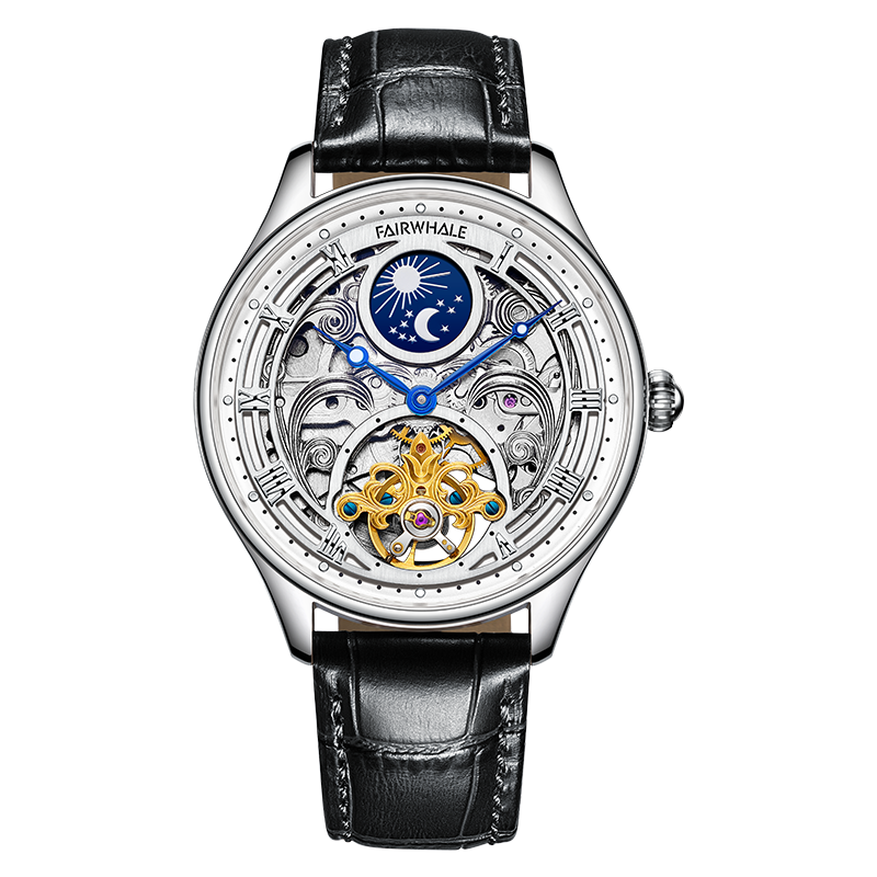 MARK FAIRWHALE Carved Watch, Men's Automatic Mechanical Watch, 2026 New Top Ten Watches, National Watch, Qixi Gift for Husband, 6100