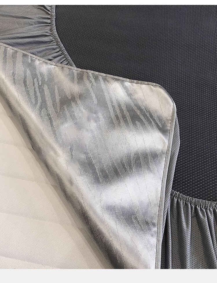 MUJI Class A Summer Cooling Ice Bead Fitted Sheet Two-Piece Set 0.9x2m Single Full Coverage Mattress Protector 13