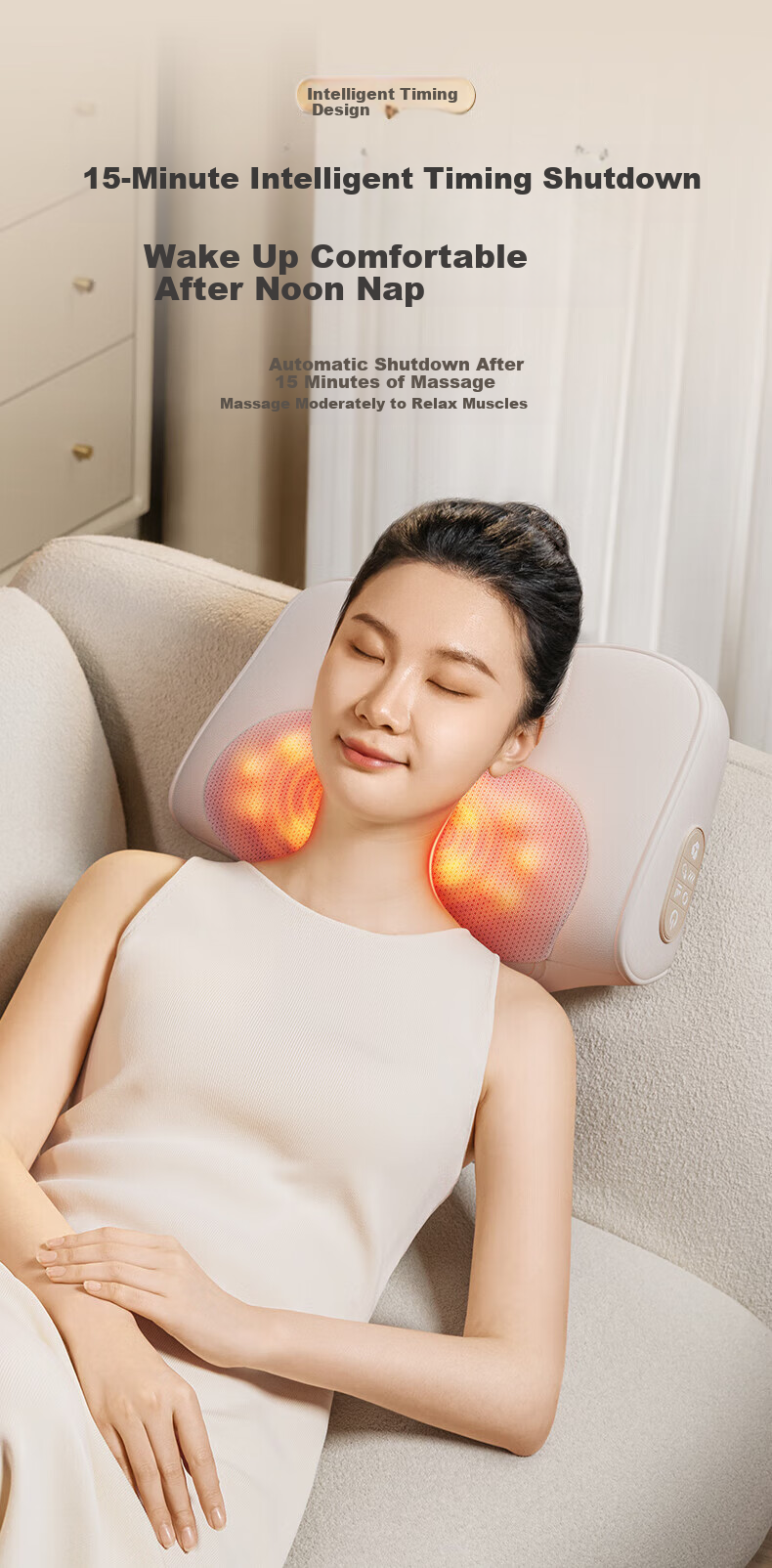 AUX Cervical Massager 4332 (Rechargeable Gift Box Set), Back And Neck Massage Device Pillow, Shoulder And Neck Pain Relief Tool, Mid-Autumn Festival Gift 21