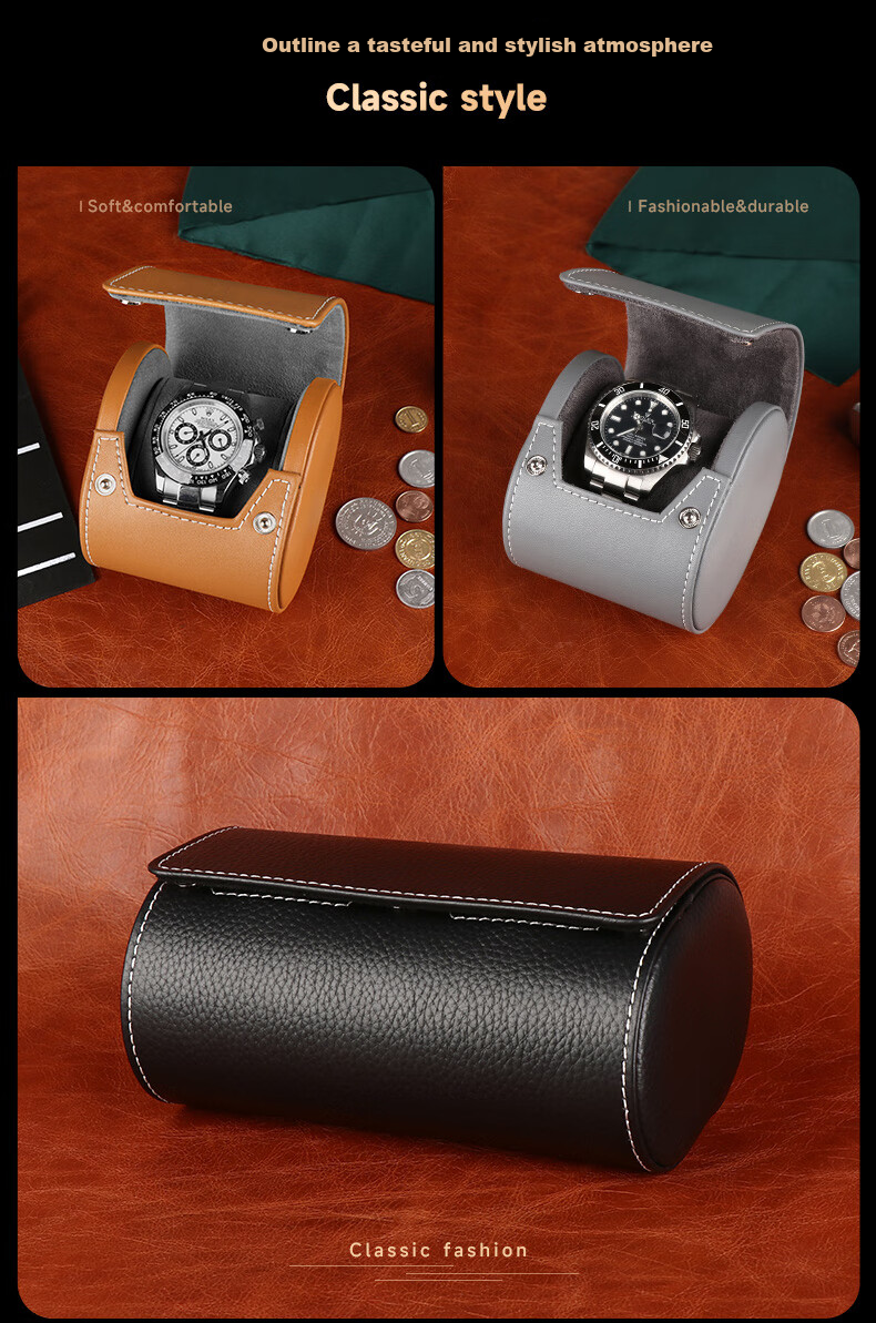 DrikLux Watch Storage Box, Portable Travel Case for Wristwatches, Suitable for Mechanical And Quartz Watches 7