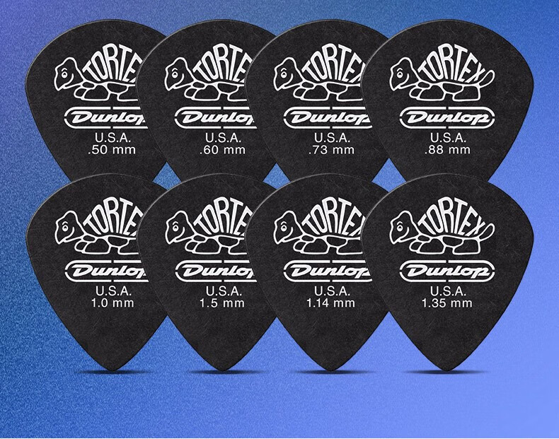 DUNLOP 498 Series Celluloid Guitar Picks Non-Slip Fast Strumming Colorful Guitar Accessories 6-Pack 4