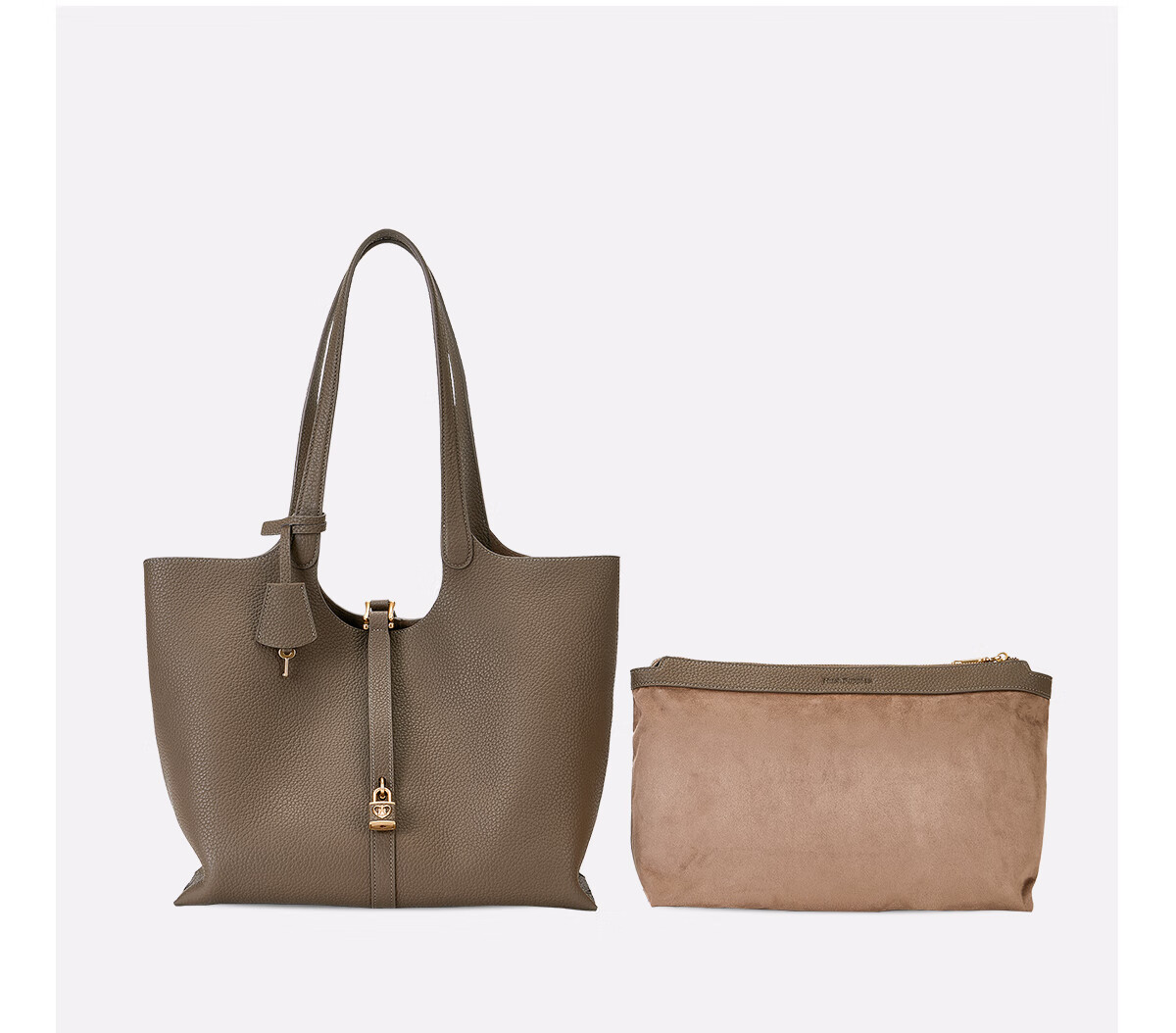 Hush Puppies Women's Handbag New Large Capacity Tote Bag, Cowhide Shoulder Bag, High-End Commuter Bag, Birthday Gift for Girlfriend 10
